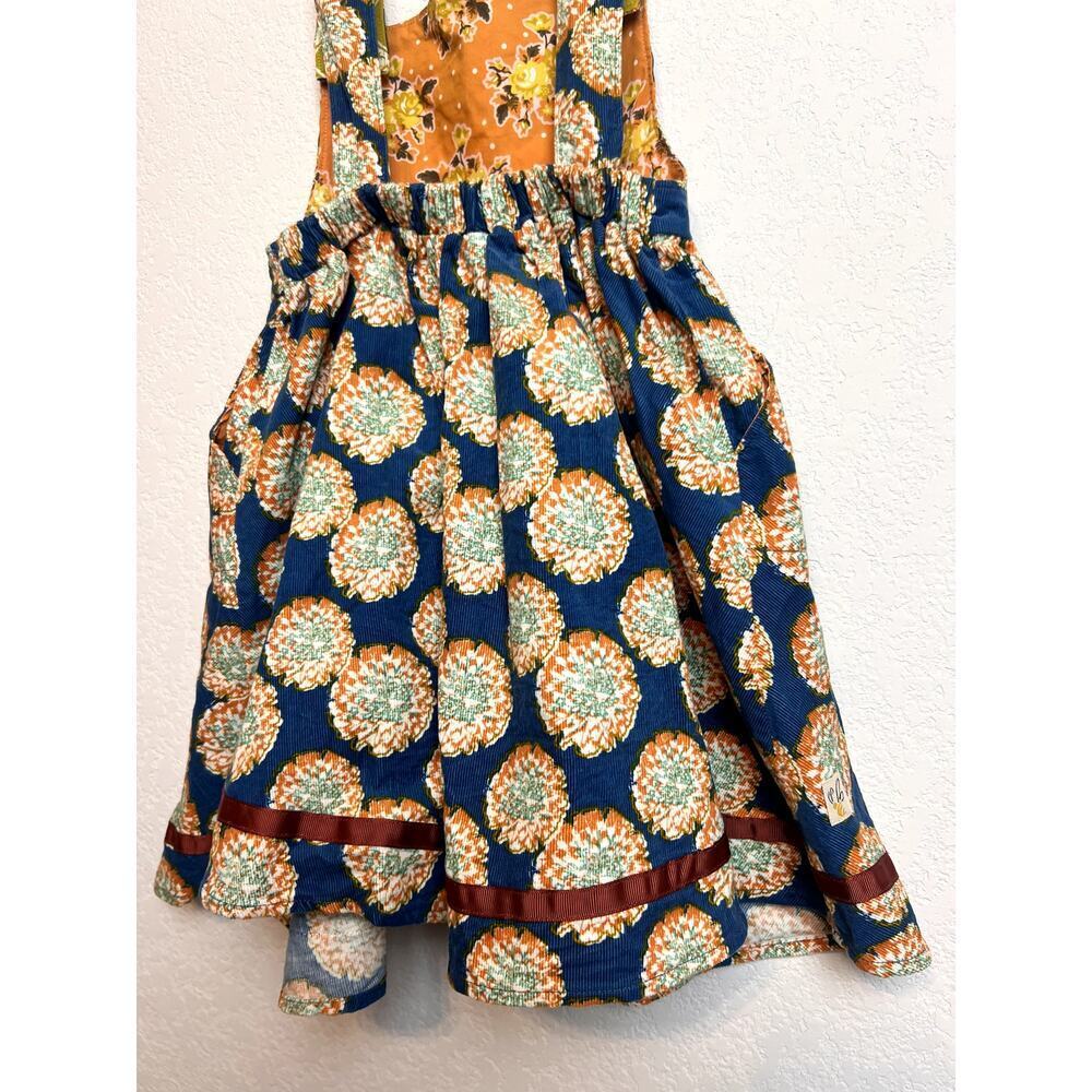 Wildflowers Girls Floral Corduroy Pinafore Jumper Dress Size 6 - Picture 7 of 9